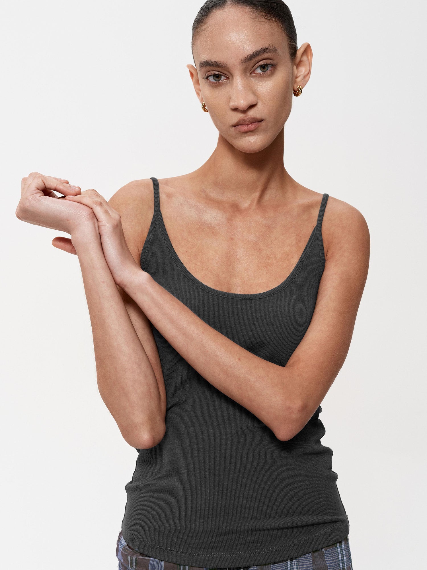 Northbutsouth Multi Color Slim Strap Camisole With Side Support Tummy Control V-neck T-shirt Long Sleeve