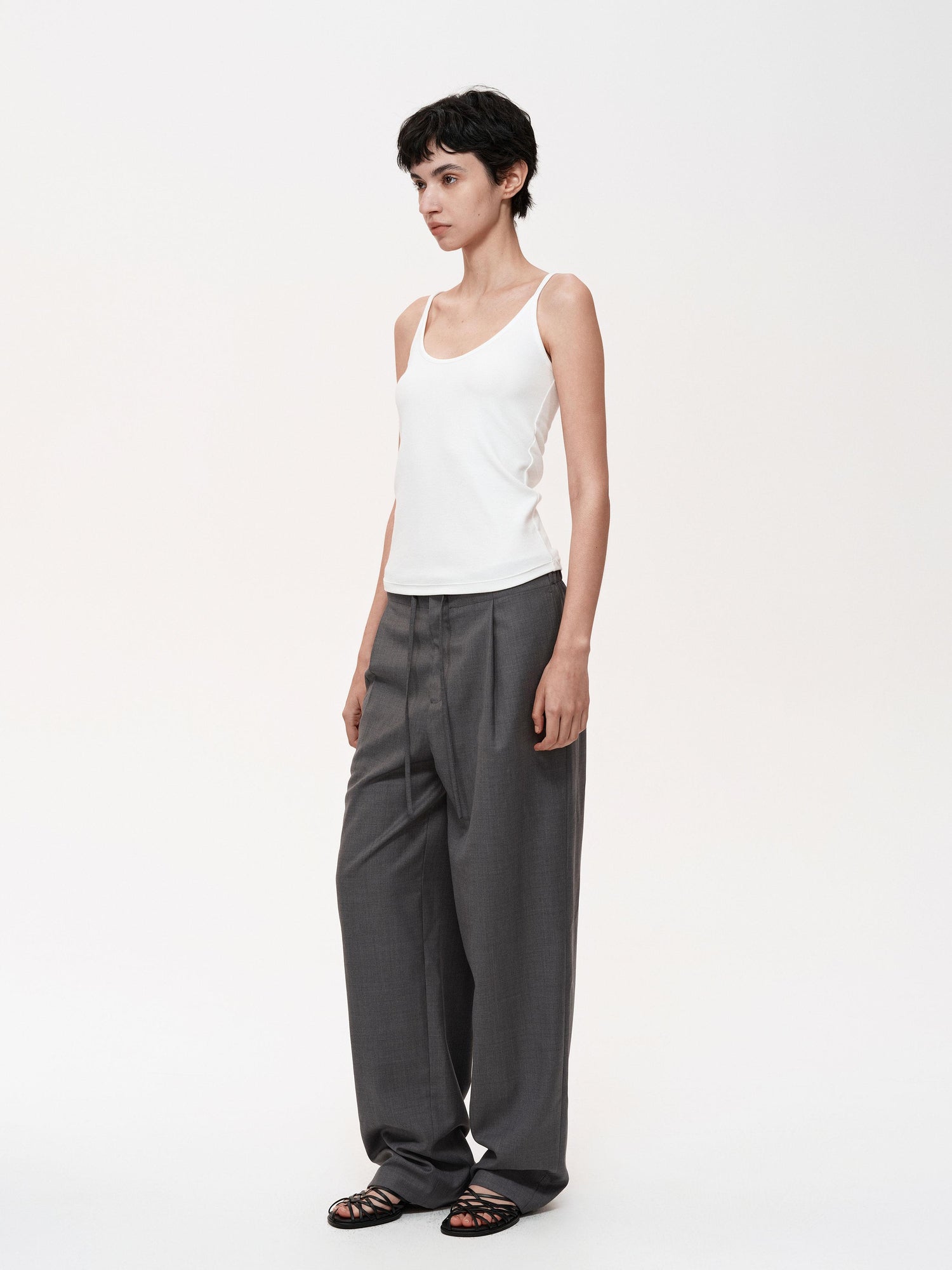 Northbutsouth Multi Color Slim Strap Camisole With Side Support Tummy Control V-neck T-shirt Long Sleeve