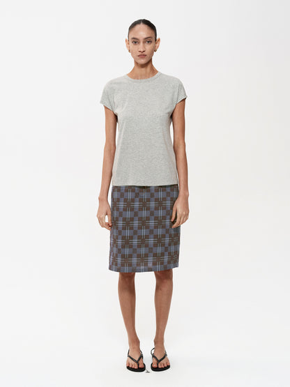 Northbutsouth Multi Way Drawstring Plaid Skirt And Tube Top Set
