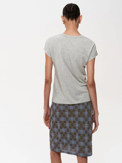 Multi Way Drawstring Plaid Skirt And Tube Top Set