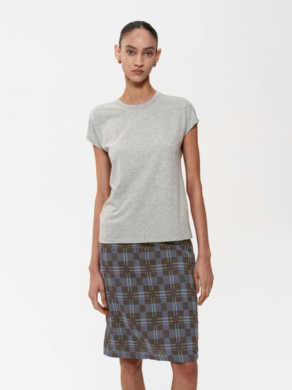 Multi Way Drawstring Plaid Skirt And Tube Top Set