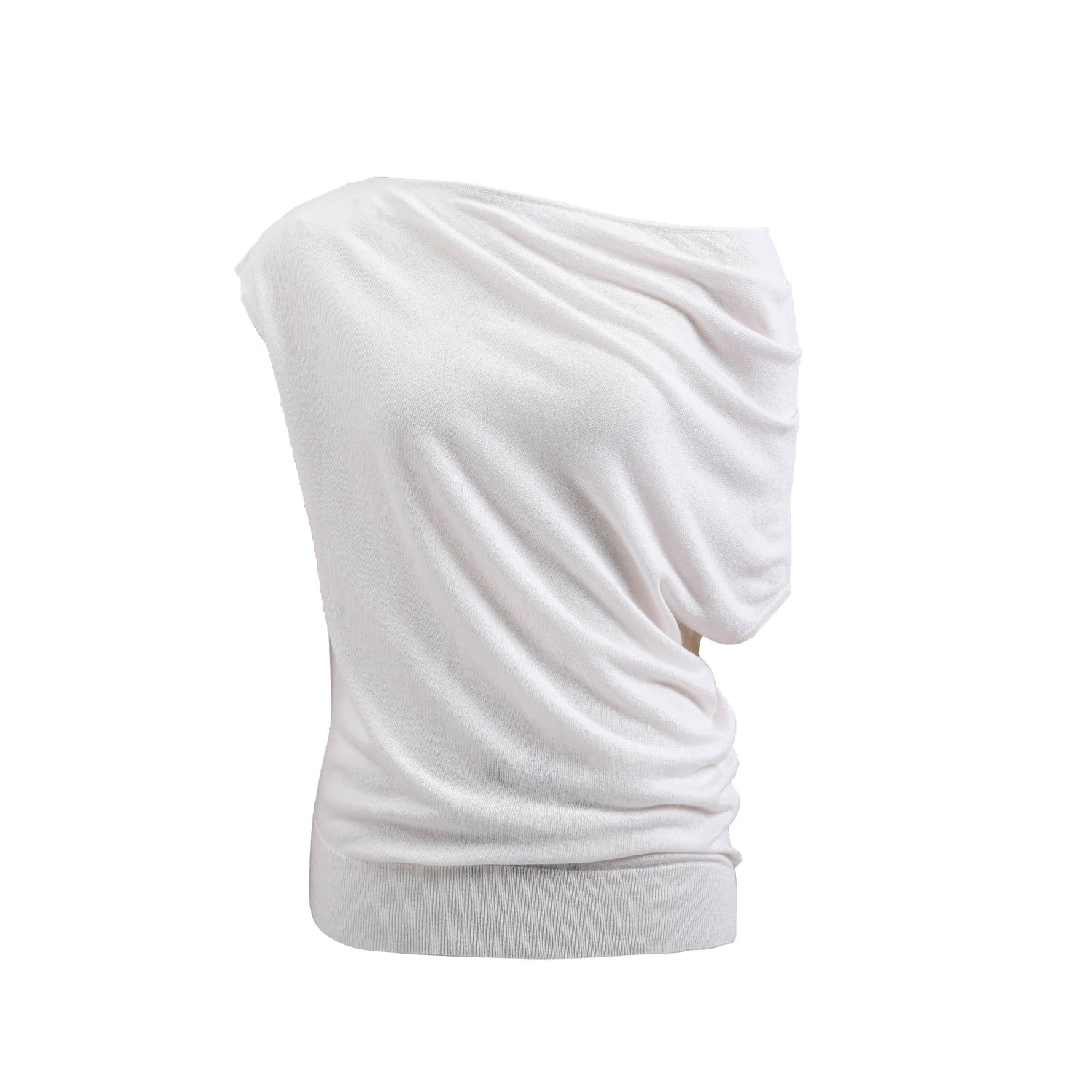 Northbutsouth_Multicolor_Knit_Gathered_Slanted_Neck_Women&