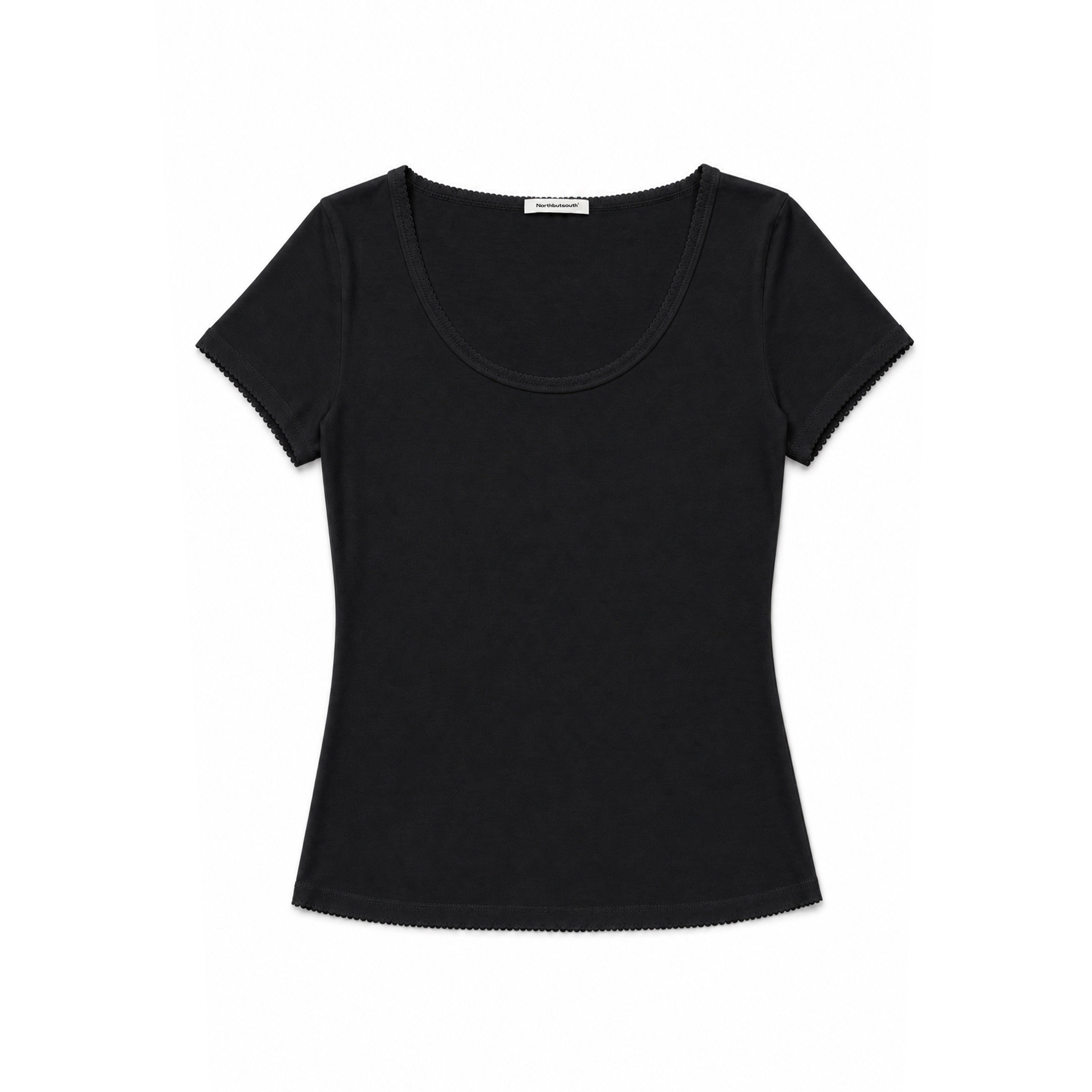 Northbutsouth_Multicolor_Lace_Slim_Fit_Stretch_Round_Neck_Women&