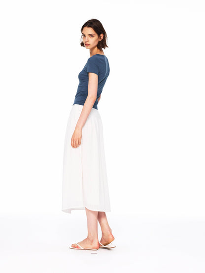 Northbutsouth Multicolor Lace Slim Fit Stretch Round Neck Women&