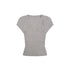 Northbutsouth Mehrfarbige, geschichtete Damen-T-Shirts mit U-Ausschnitt, unversäuberten Kanten und kurzen Ärmeln aus Lyocell und Wolle