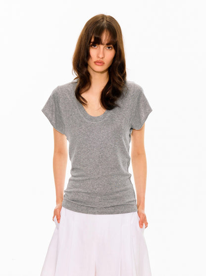 Northbutsouth Multicolor Layered U Neck Raw Edge Women&