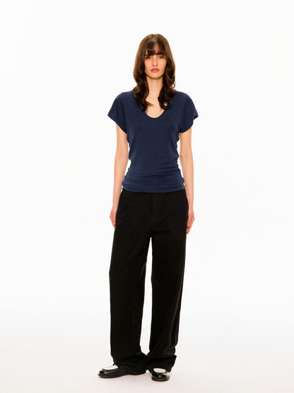 Northbutsouth Multicolor Layered U Neck Raw Edge Women&