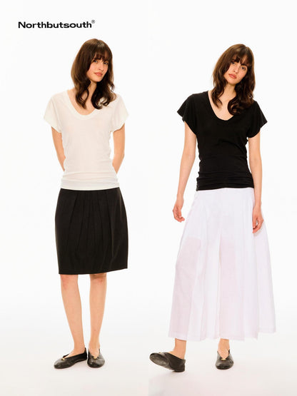 Northbutsouth Multicolor Layered U Neck Raw Edge Women&
