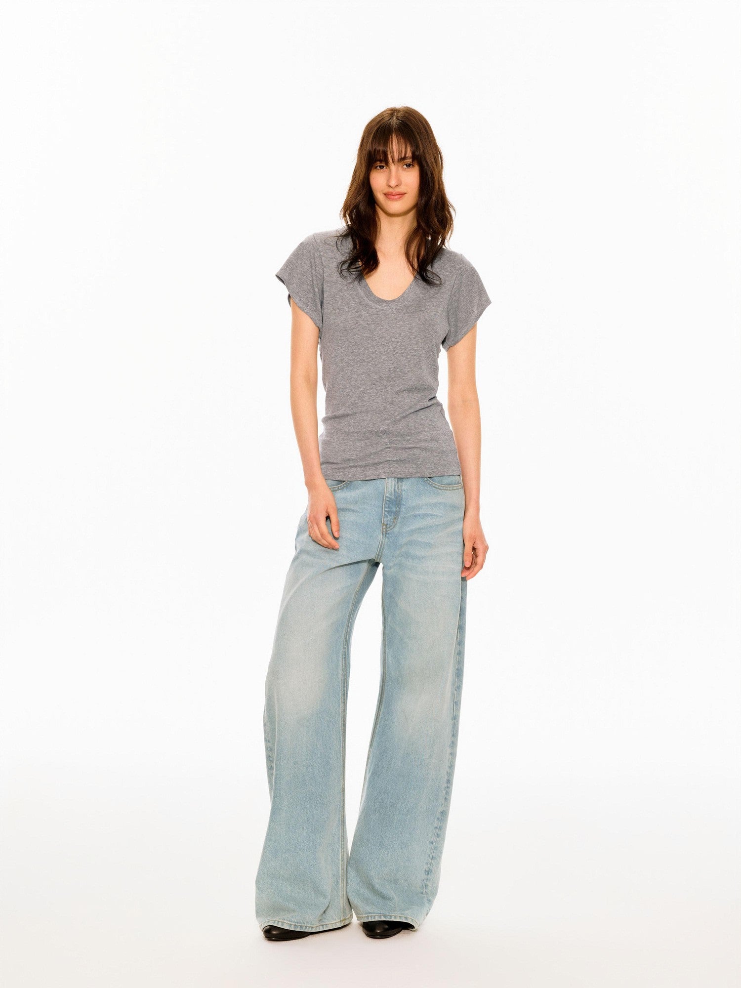 Northbutsouth Multicolor Layered U Neck Raw Edge Women&