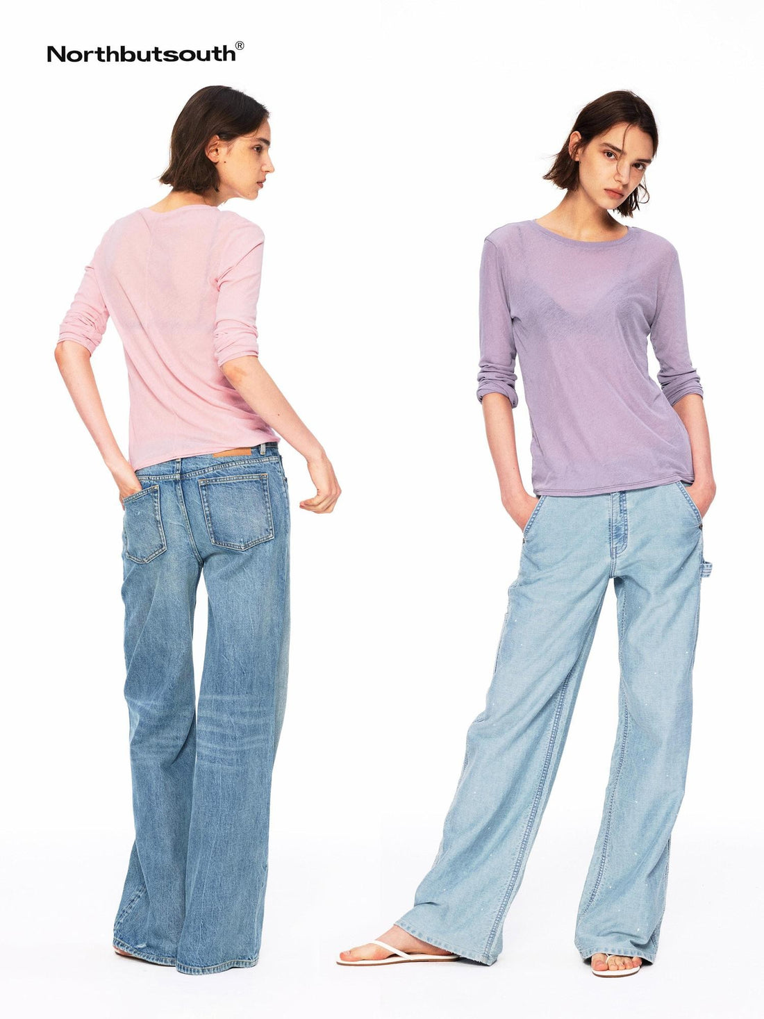 Northbutsouth Multicolor Relaxed Slim Rolled Edge Women&