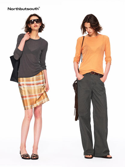 Northbutsouth Multicolor Relaxed Slim Rolled Edge Women&