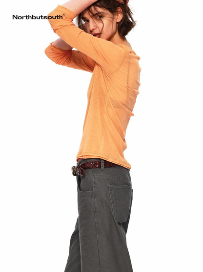 Northbutsouth Multicolor Relaxed Slim Rolled Edge Women&