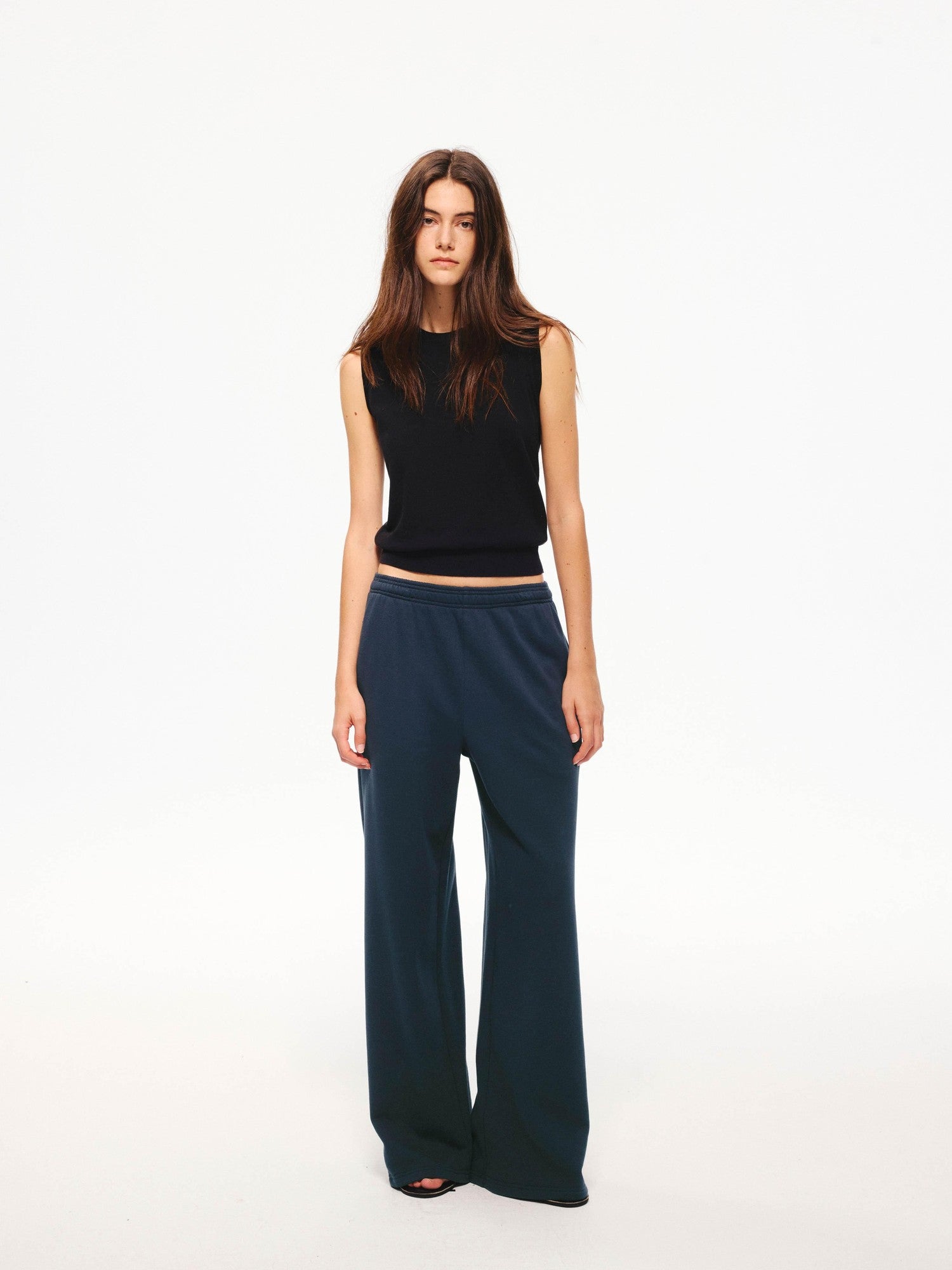 Northbutsouth Multicolor Ribbed Knit Round Neck Tape Trim Women&