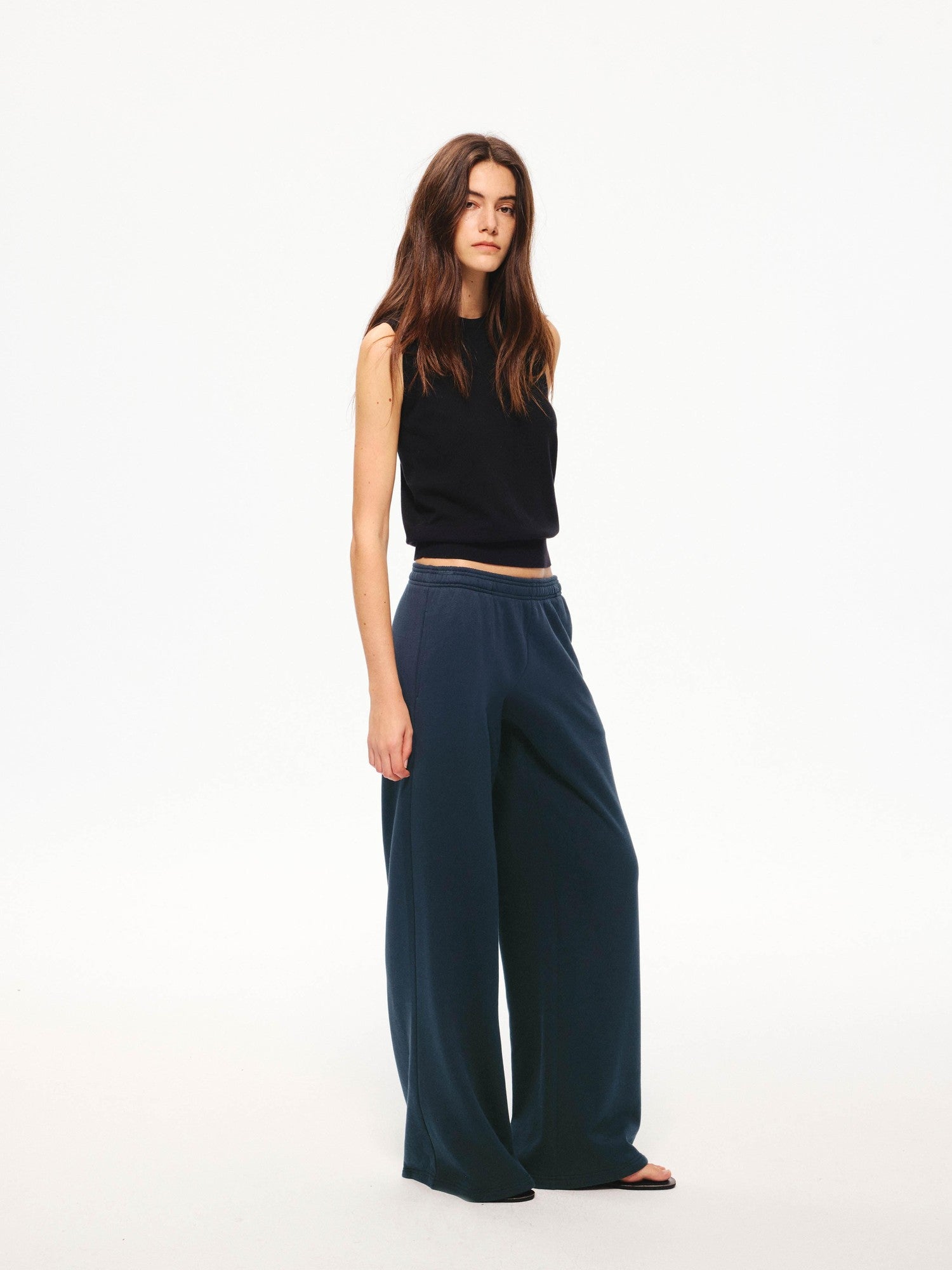 Northbutsouth Multicolor Ribbed Knit Round Neck Tape Trim Women&