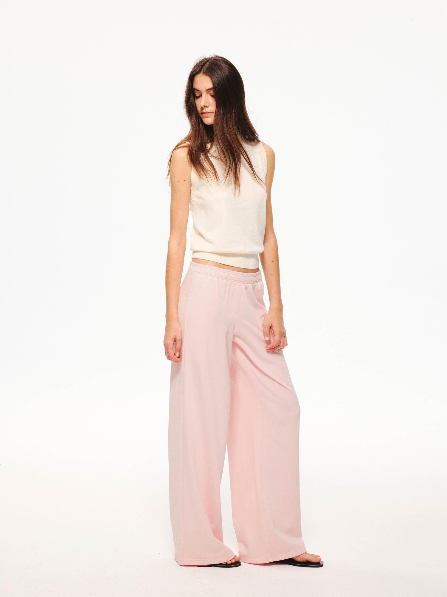 Northbutsouth Multicolor Ribbed Knit Round Neck Tape Trim Women&