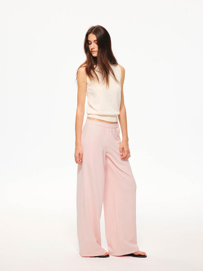 Northbutsouth Multicolor Ribbed Knit Round Neck Tape Trim Women&