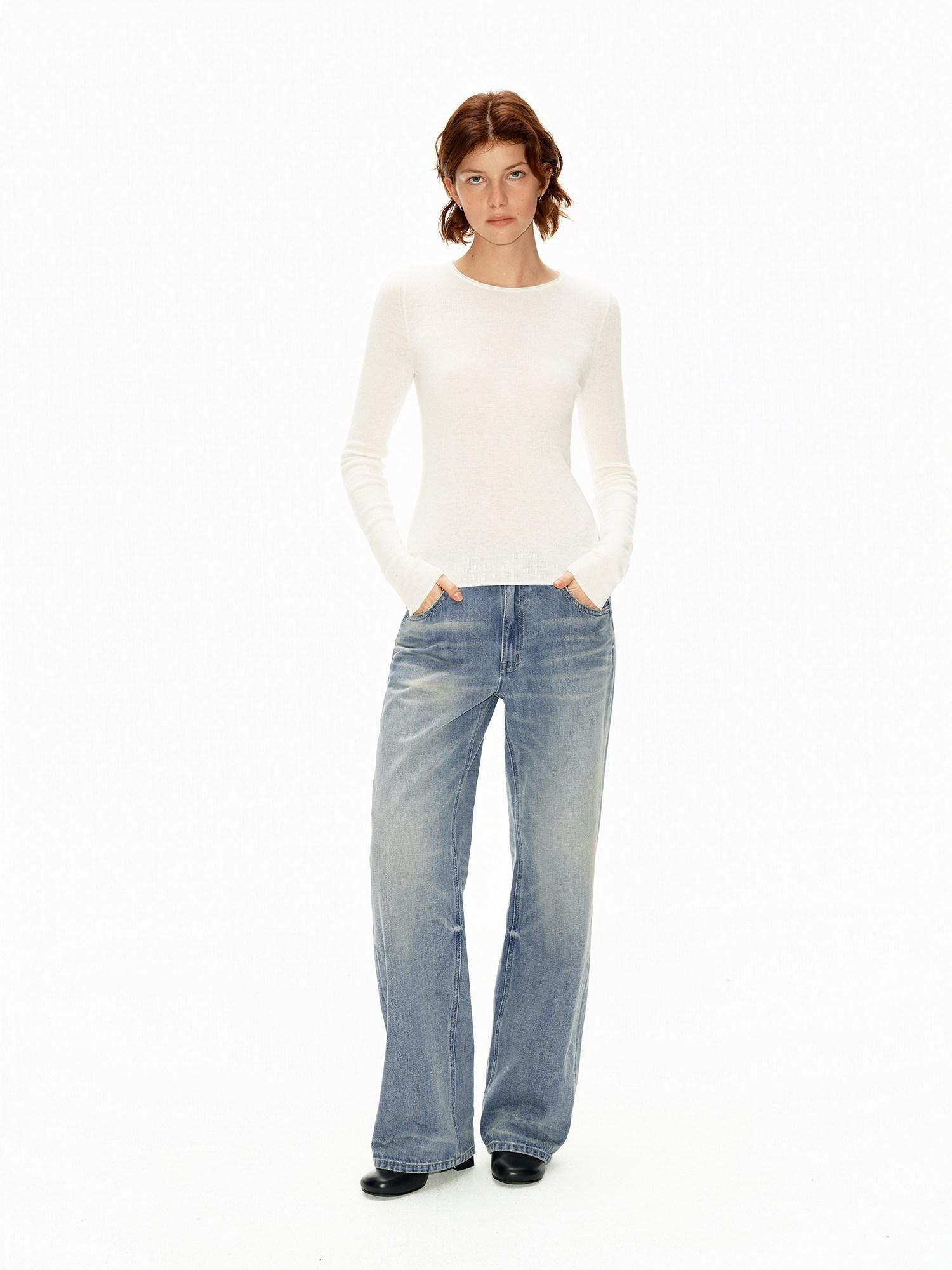 Northbutsouth Multicolor Ribbed Rolled Hem Women&