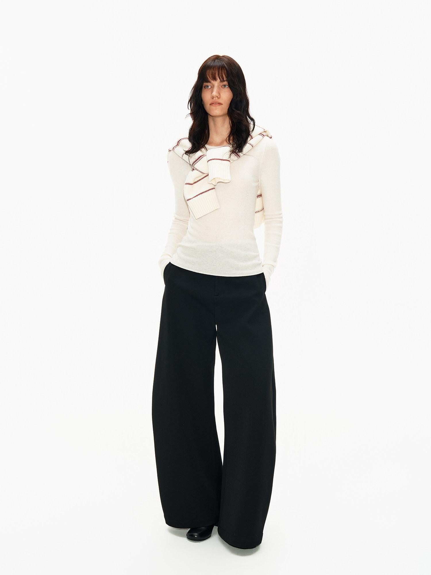 Northbutsouth Multicolor Ribbed Rolled Hem Women&
