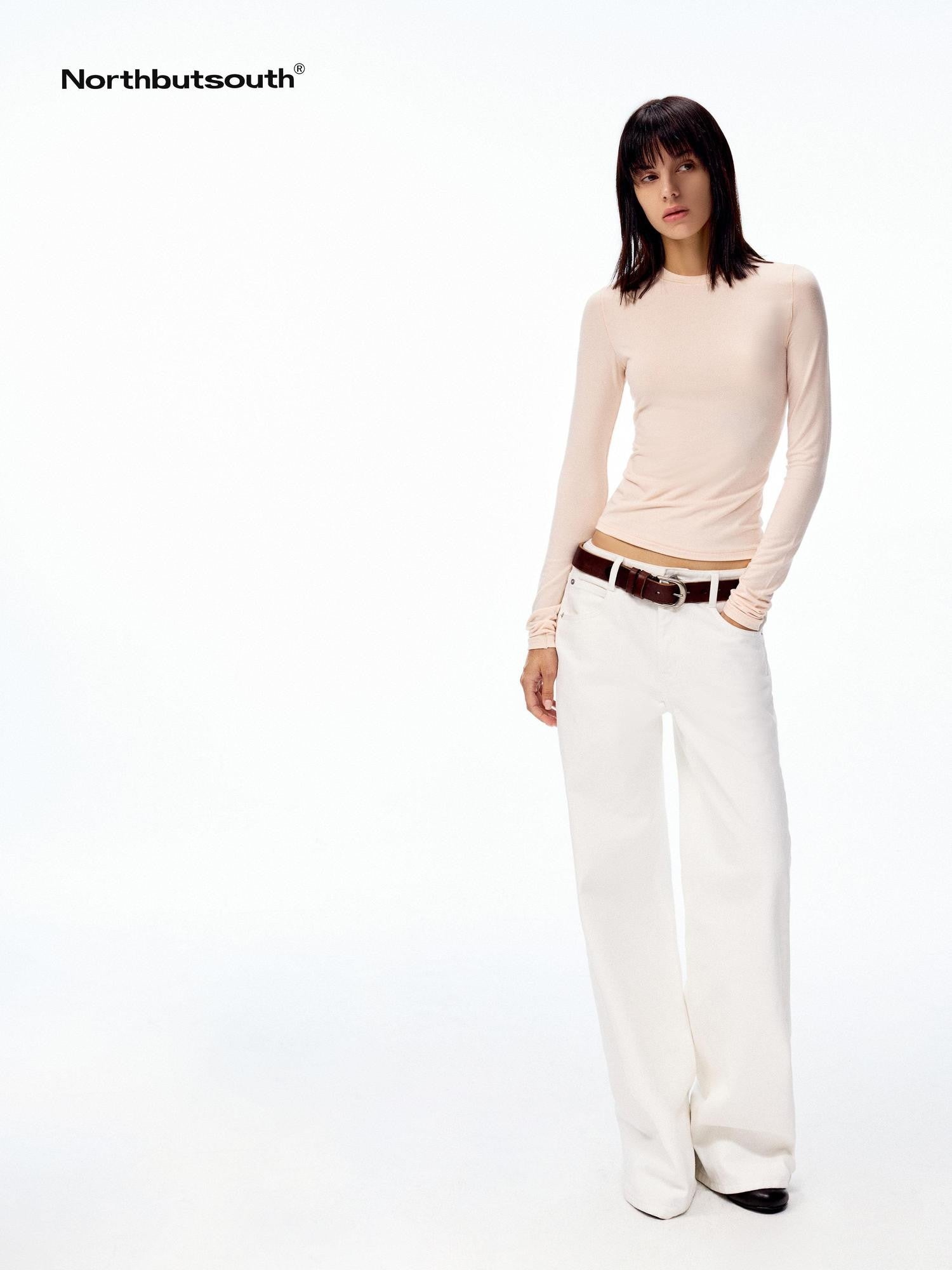 Northbutsouth Multicolor Serged Edge Classic Crewneck Women&