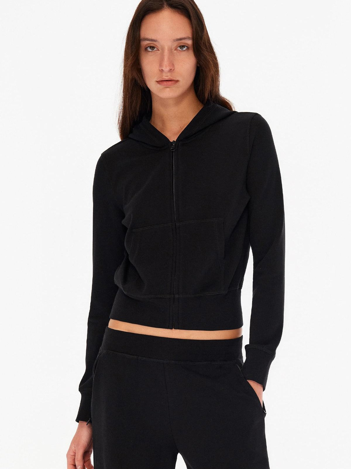 Northbutsouth Multicolor Slim Fit High Stretch Hooded Cropped Women&