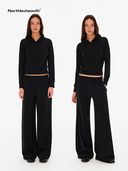 Northbutsouth Multicolor Slim Fit High Stretch Hooded Cropped Women&