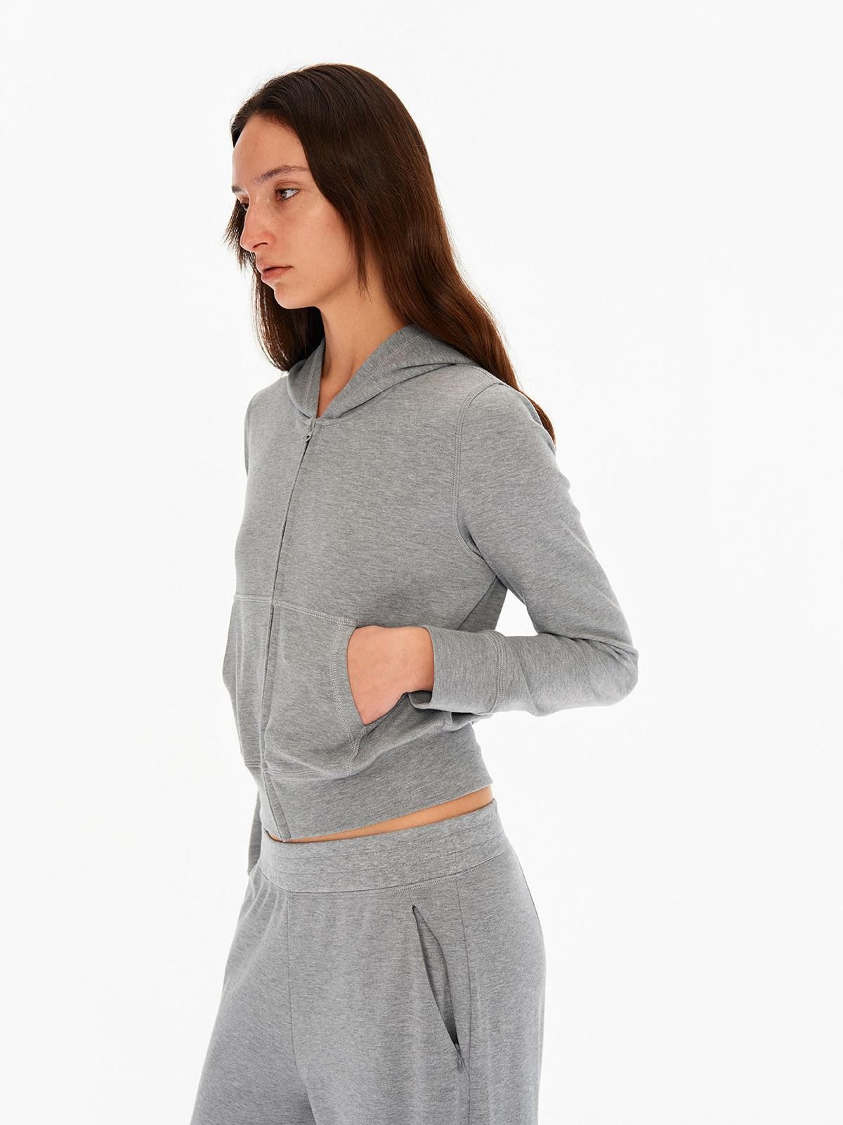 Northbutsouth Multicolor Slim Fit High Stretch Hooded Cropped Women&