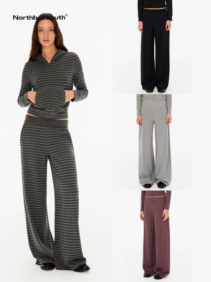 Northbutsouth Multicolor Wide Leg Mid Low Waist Loose Fit Women&