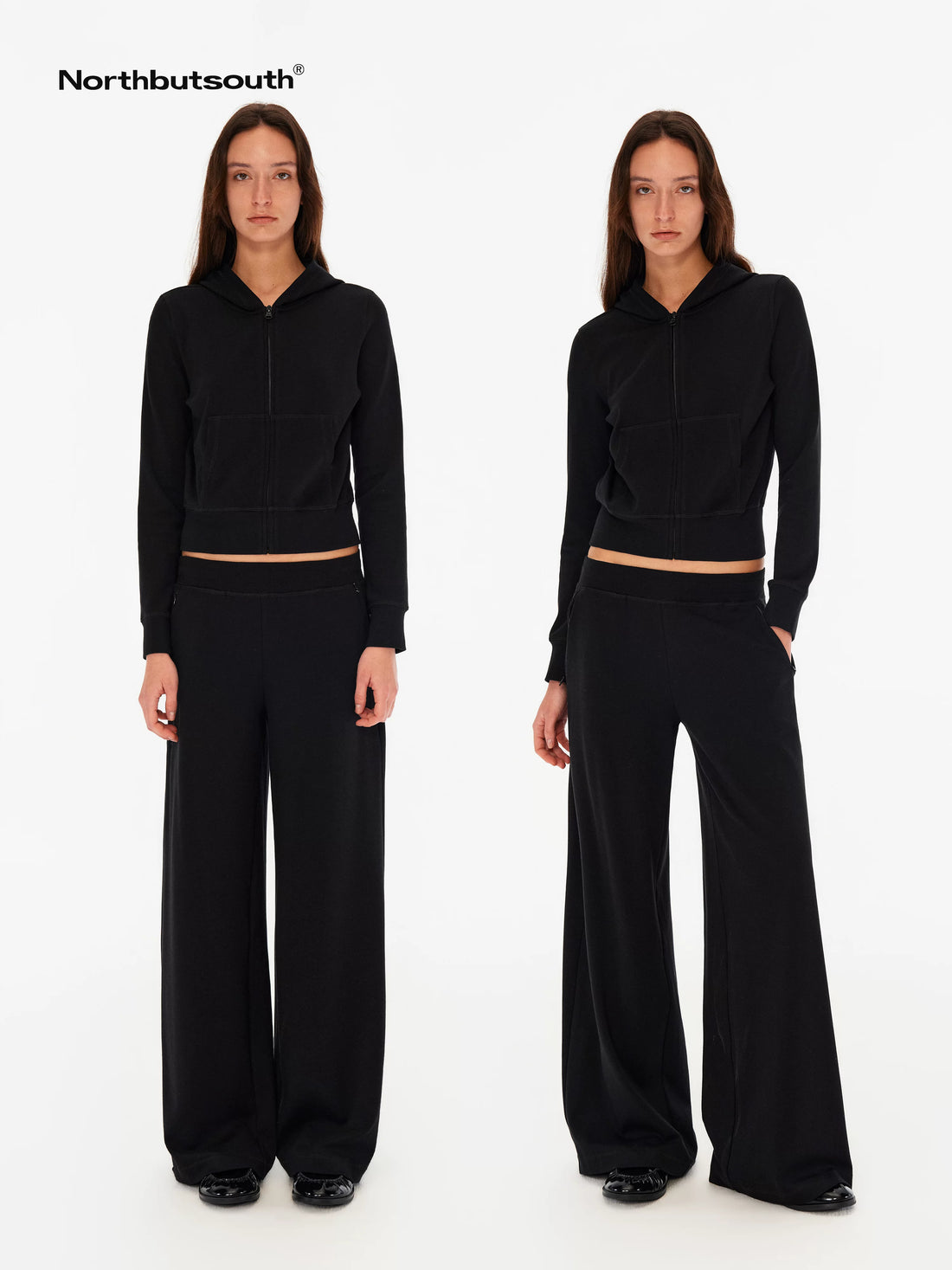 Northbutsouth Multicolor Wide Leg Mid Low Waist Loose Fit Women&
