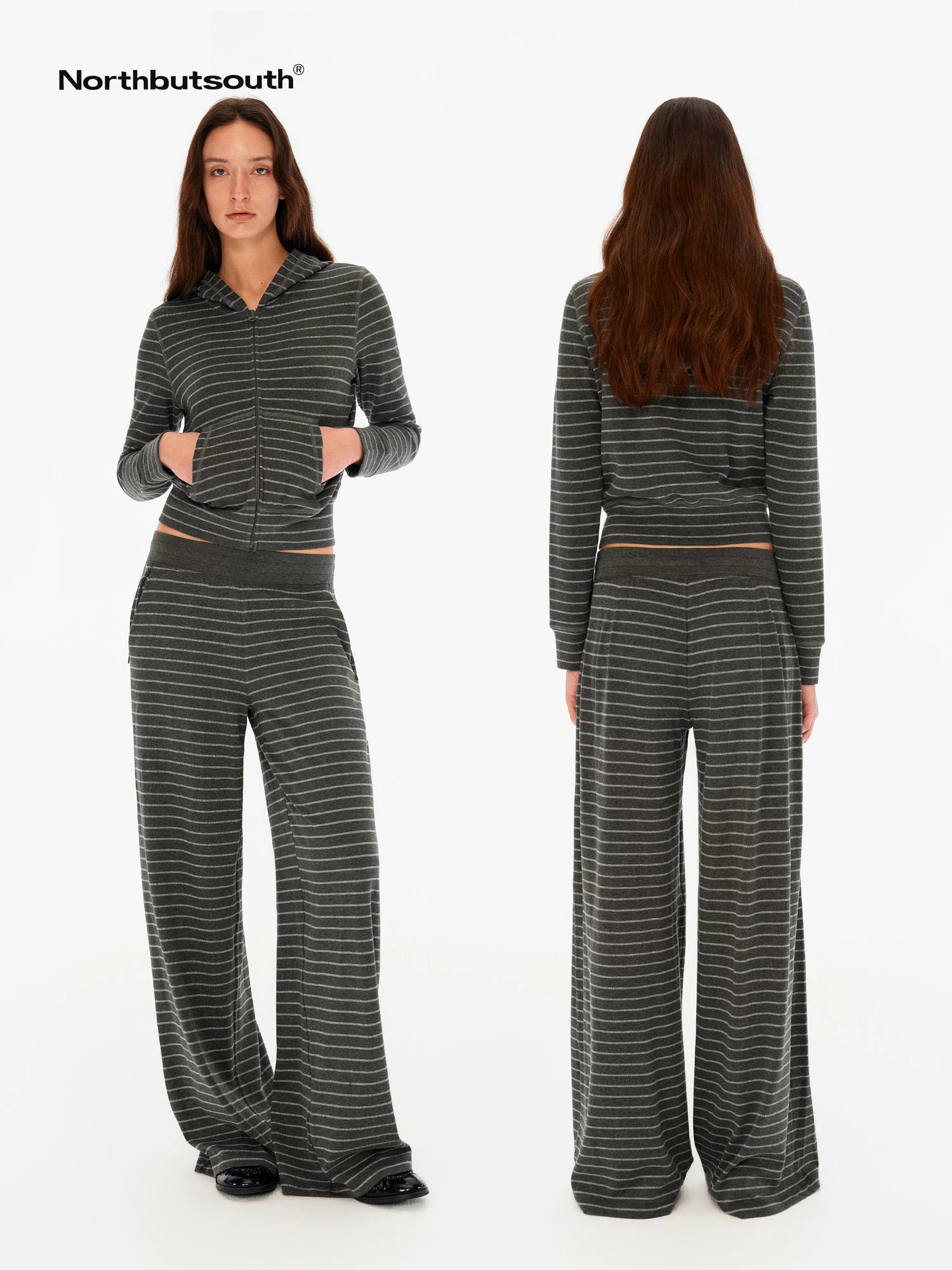 Northbutsouth Multicolor Wide Leg Mid Low Waist Loose Fit Women&
