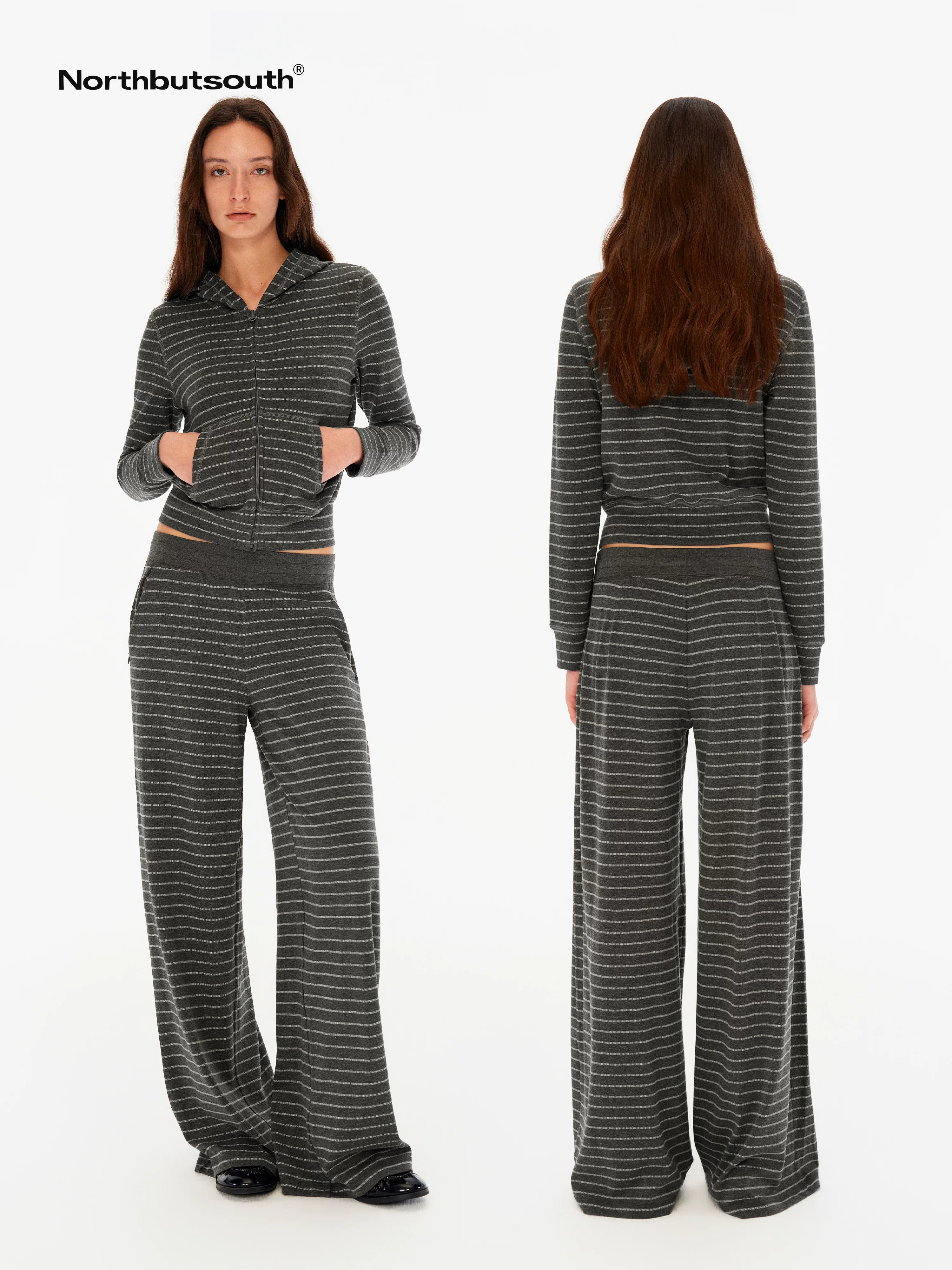 Northbutsouth Multicolor Wide Leg Mid Low Waist Loose Fit Women&