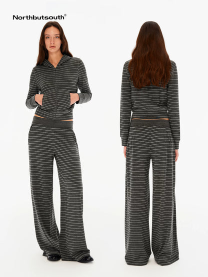 Northbutsouth Multicolor Wide Leg Mid Low Waist Loose Fit Women&
