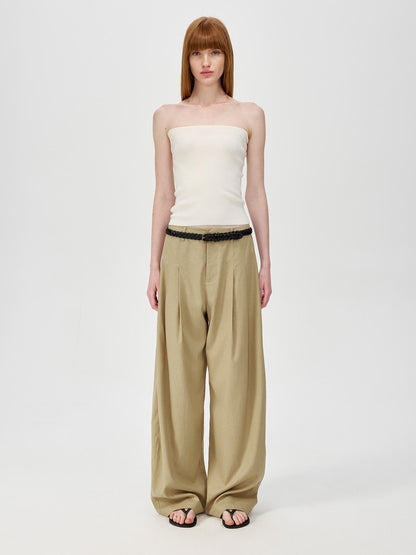 Northbutsouth Multicolor Yangzi Wool High Elasticity Slimming Ribbed Tube Top