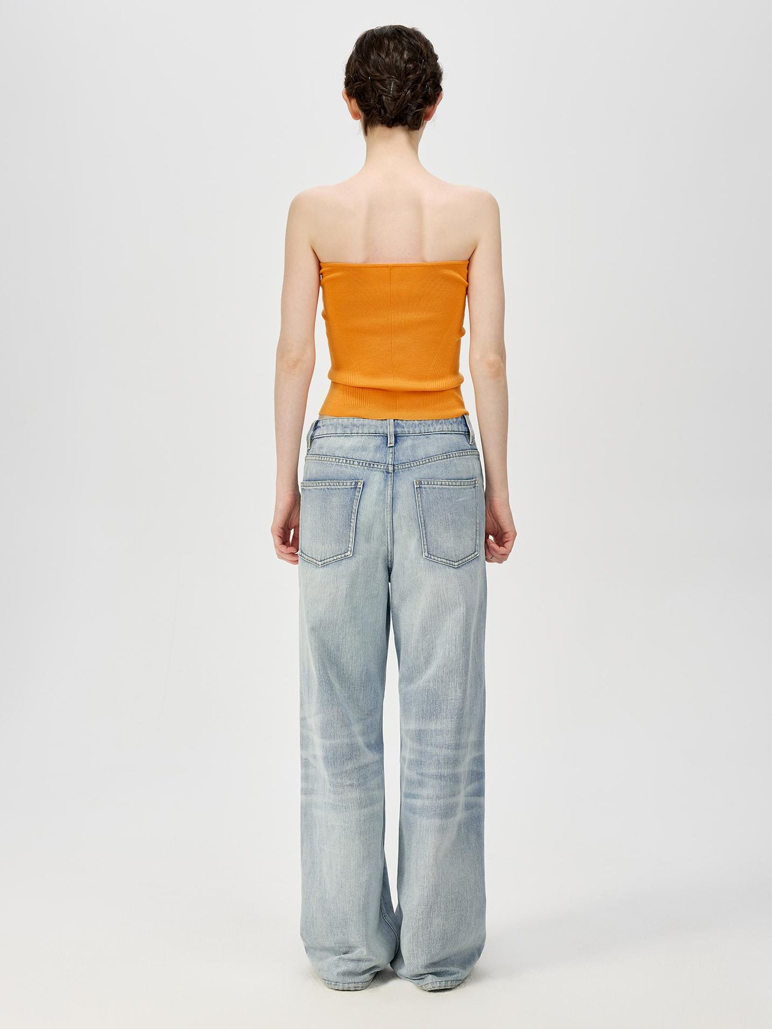 Northbutsouth Multicolor Yangzi Wool High Elasticity Slimming Ribbed Tube Top
