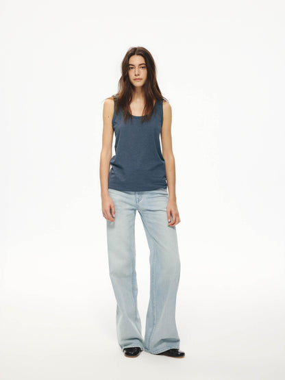Northbutsouth Natural Texture Classic Crewneck Relaxed Casual Women&