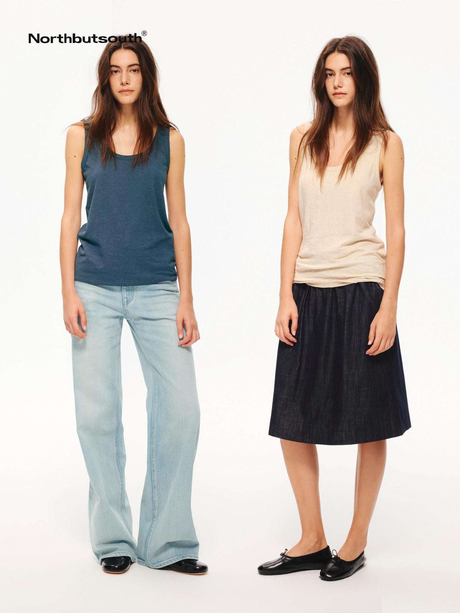 Northbutsouth Natural Texture Classic Crewneck Relaxed Casual Women&