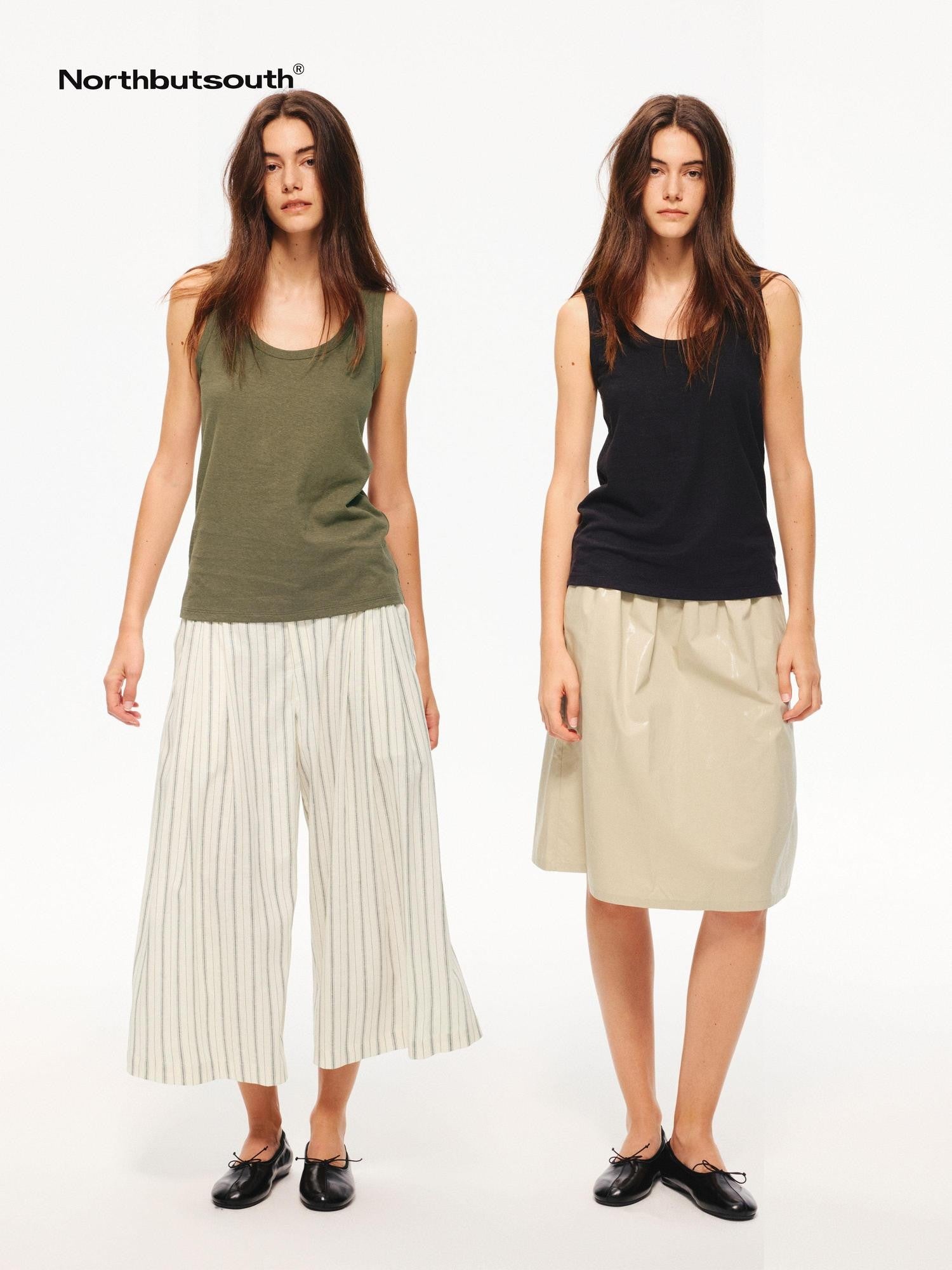 Northbutsouth Natural Texture Classic Crewneck Relaxed Casual Women&