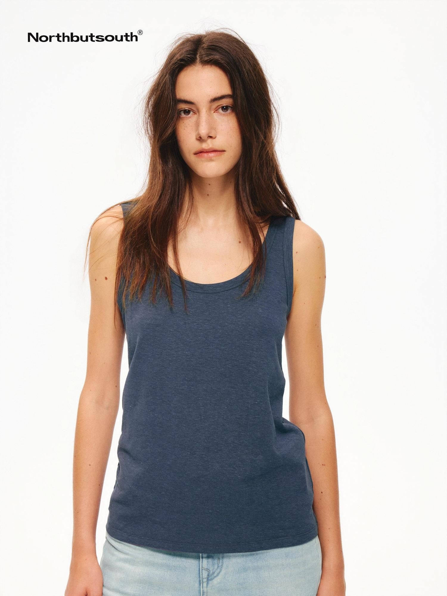 Northbutsouth Natural Texture Classic Crewneck Relaxed Casual Women&