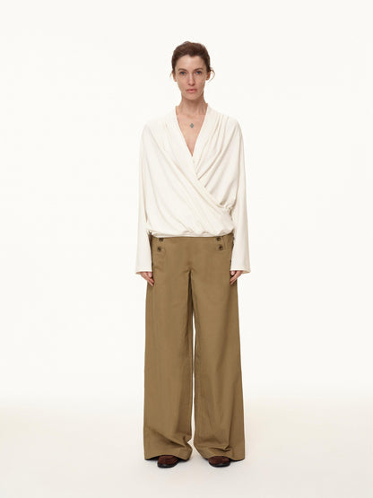 Northbutsouth Navy Deck Multi Button Relaxed Fit Women&