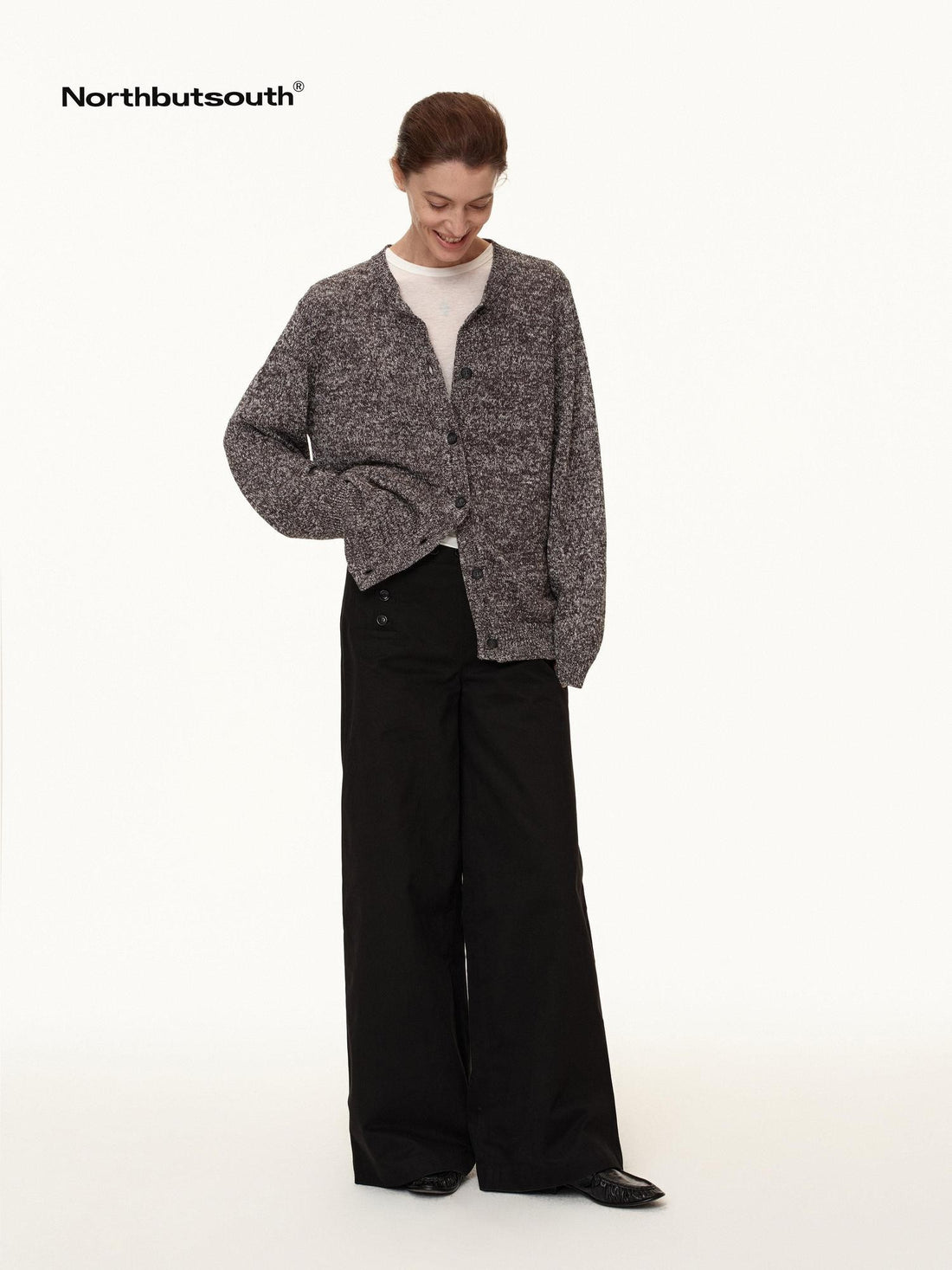 Northbutsouth Navy Deck Multi Button Relaxed Fit Women&