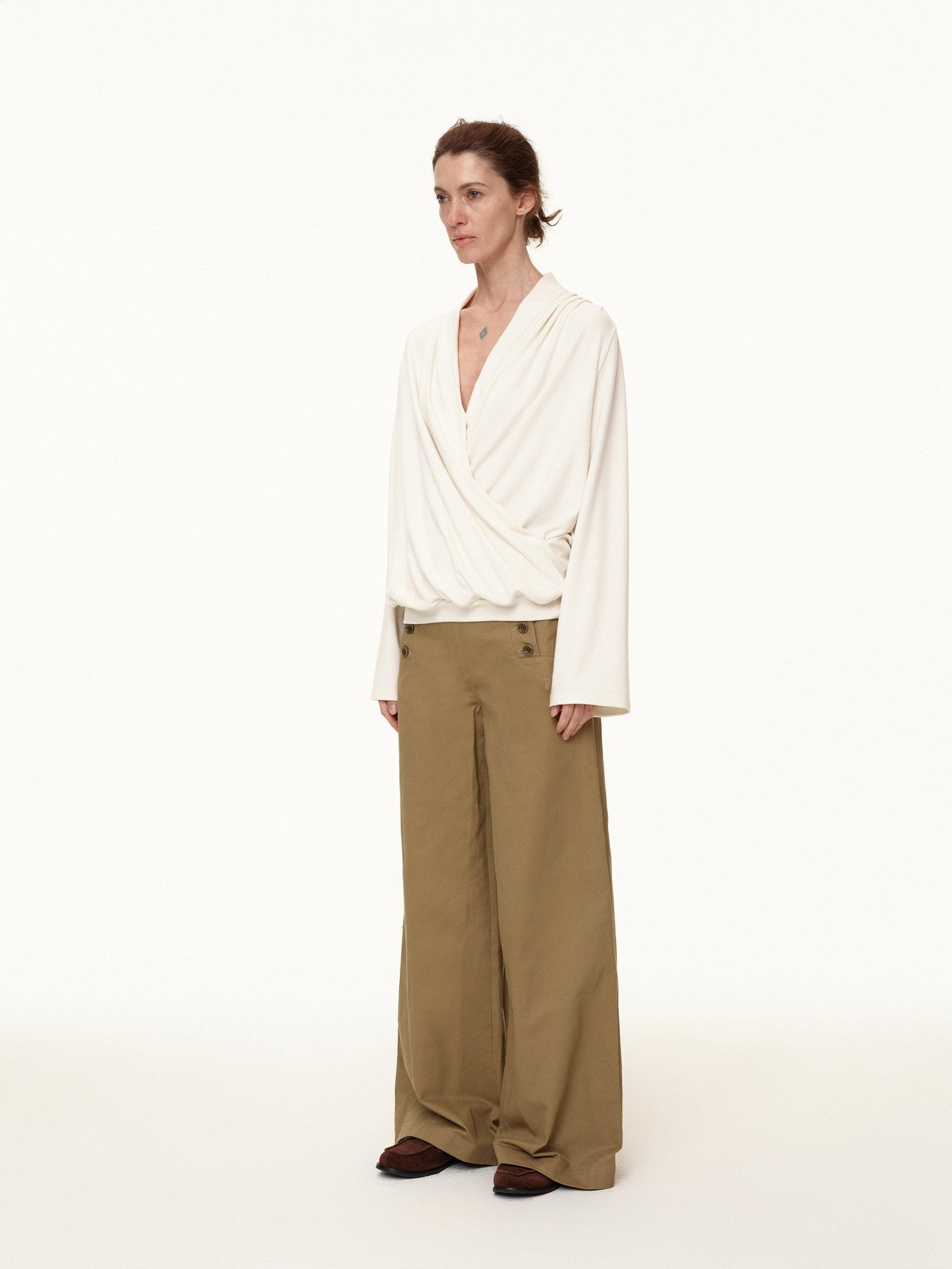 Northbutsouth Navy Deck Multi Button Relaxed Fit Women&