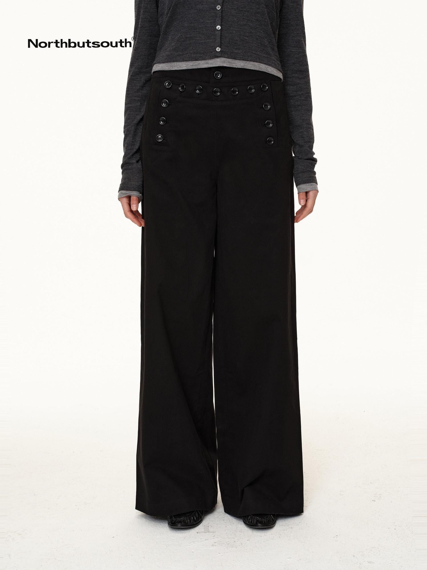 Northbutsouth Navy Deck Multi Button Relaxed Fit Women&