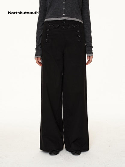 Northbutsouth Navy Deck Multi Button Relaxed Fit Women&