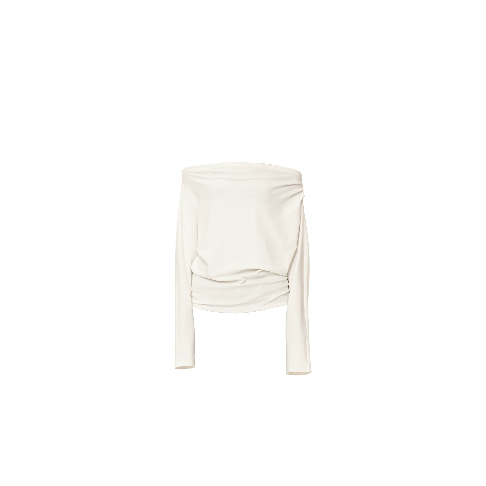Northbutsouth Off Shoulder Top With Pleated Detail And Layered Hem MISSTT