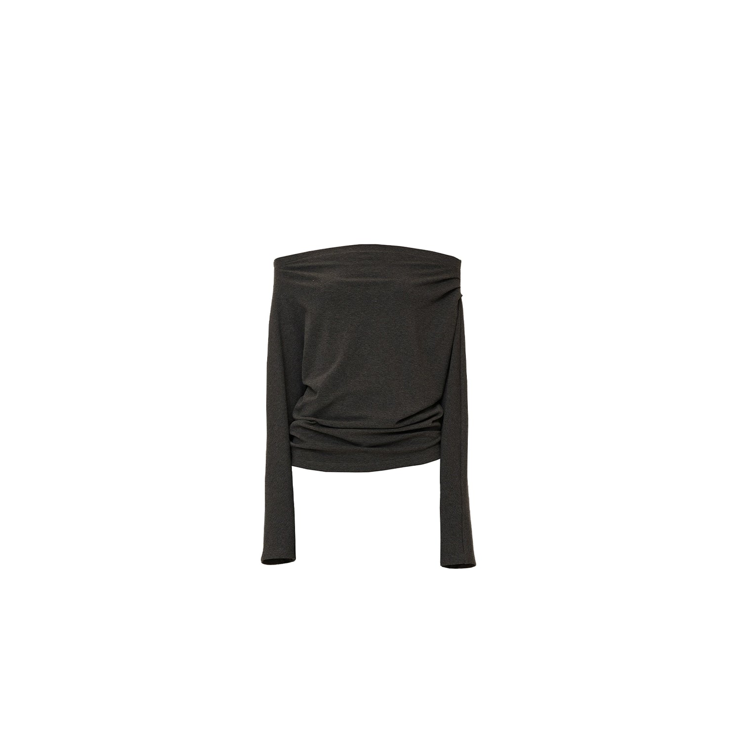 Northbutsouth Off Shoulder Top With Pleated Detail And Layered Hem MISSTT