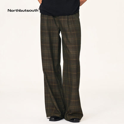 Northbutsouth_Plaid_Pleated_Mid_Low_Rise_Straight_Leg_Wool_Blend_Women&