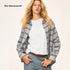 Northbutsouth_Plaid_Square_Neck_Button_Front_Long_Sleeve_100%_Linen_Women&