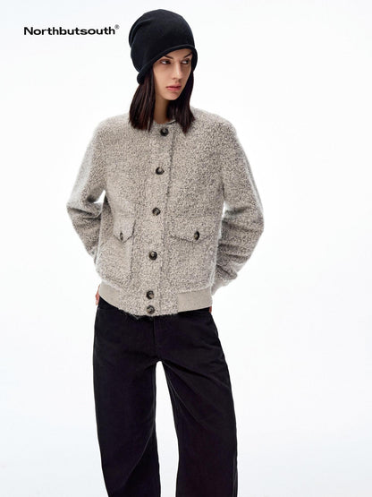 Northbutsouth Plush Alpaca Curly Texture Fluffy Women&