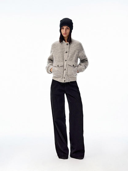 Northbutsouth Plush Alpaca Curly Texture Fluffy Women&