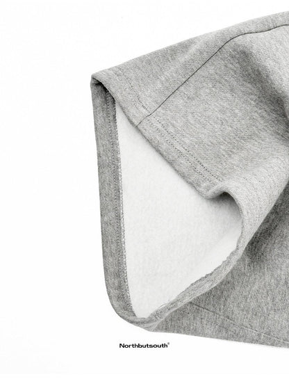 Northbutsouth Plush Thermal Hidden Drawstring Asymmetric Straight Women&