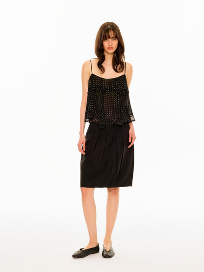 Northbutsouth Polka Dot Ruffle Adjustable Straps Women&